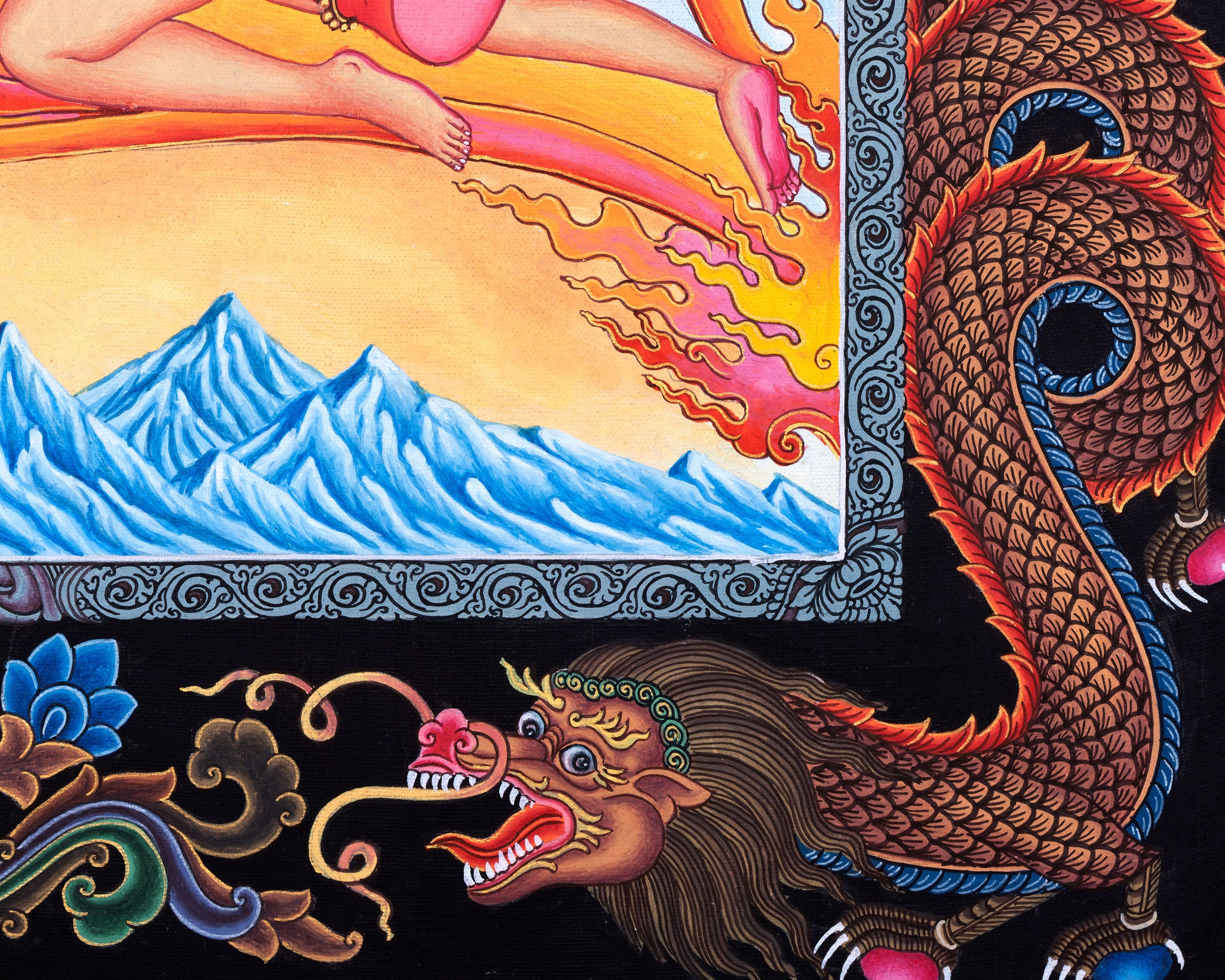 Red Bhairava Mahakala Thangka | Protector Deity of Fierce Compassion