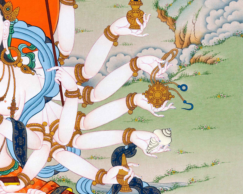 Cundi Thangka Print's Graceful Presence | Embodiment of Compassion and Wisdom