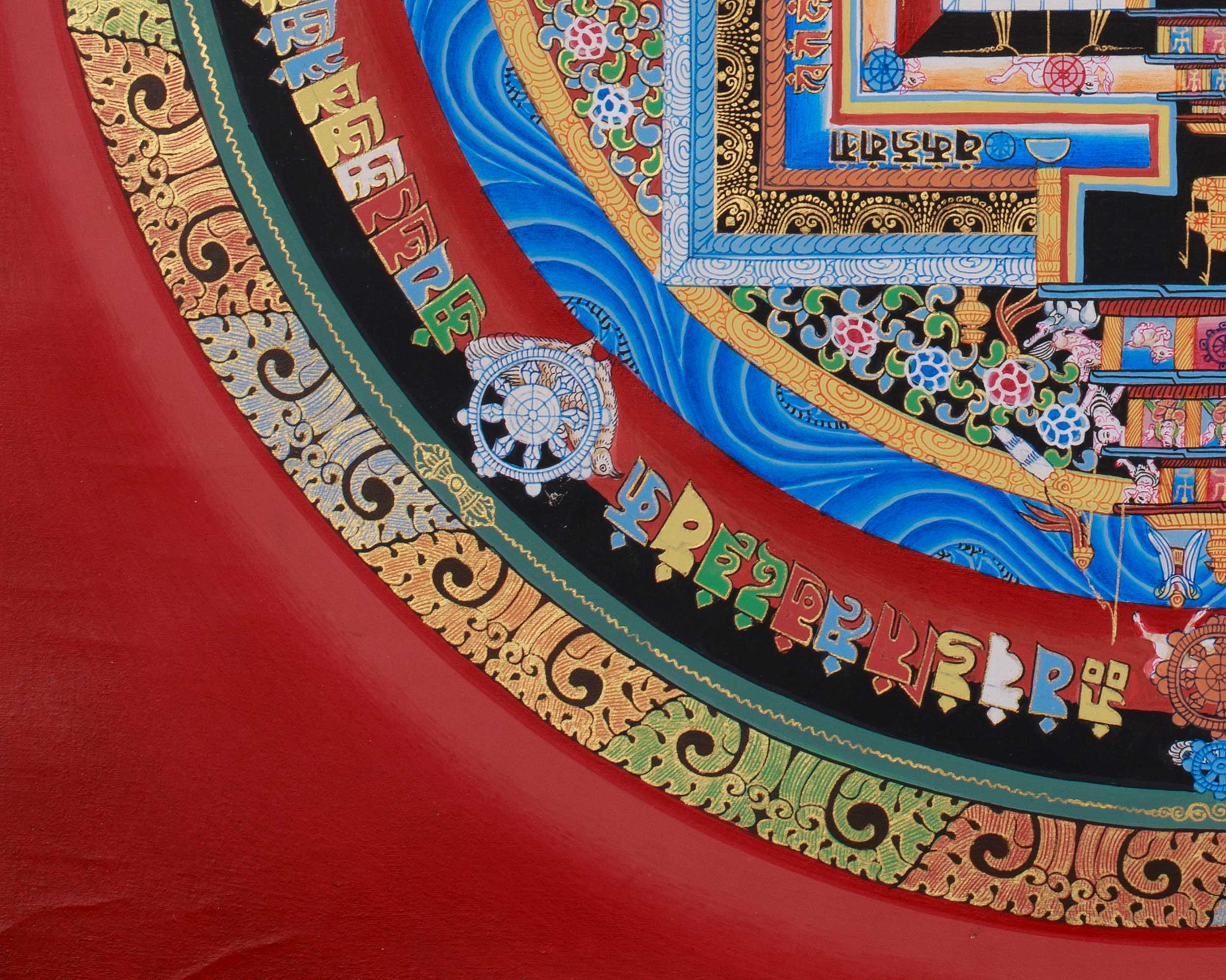 Himalayan Kalachakra Mandala Artwork | Wheel of Time Thangka