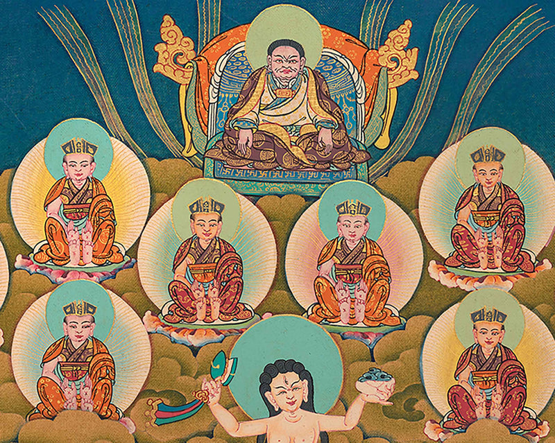 Karmapa Print | Karmapa Lama| Hand painted wall decor