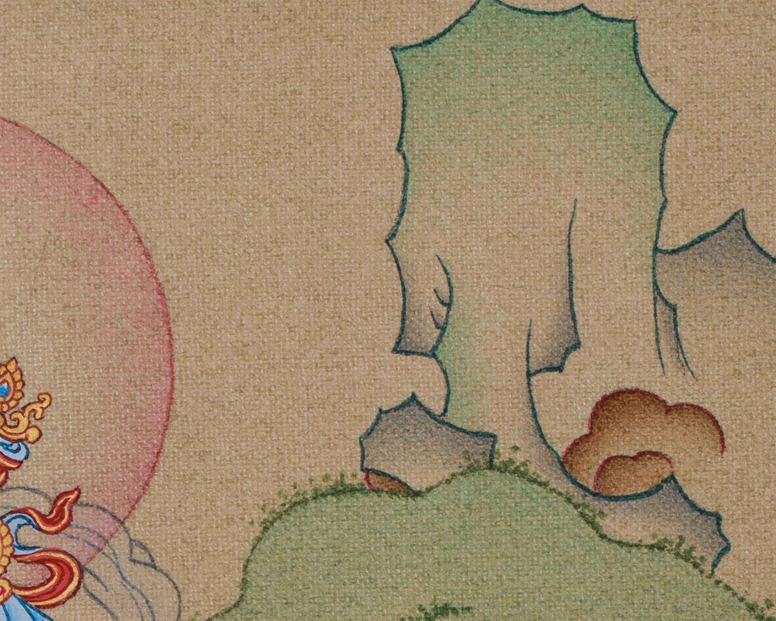 Buddha of Purification Vajrasattva Thangka | A Peaceful Deity