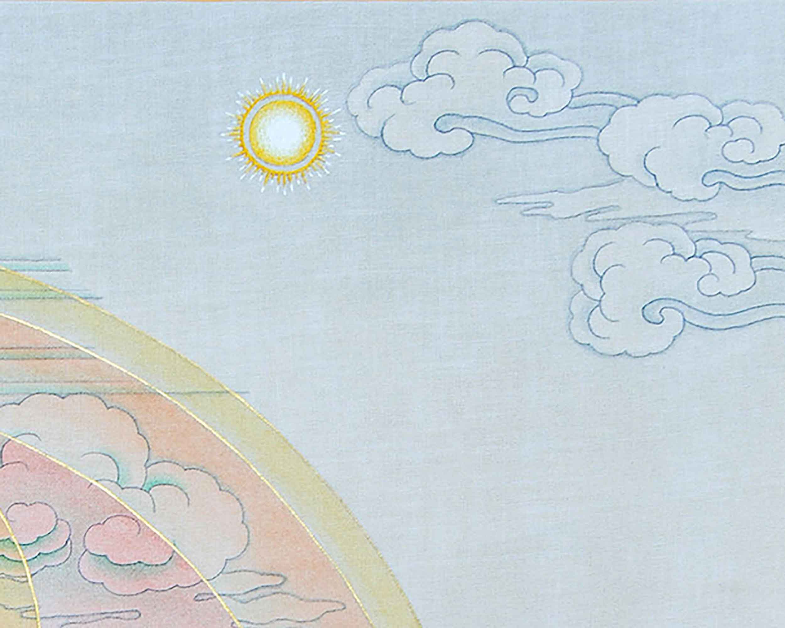 Hand Painted Amitabha Buddha Thangka Art | A Symbol Of Purity And Enlightenment | Traditional Tibetan Buddhism Art