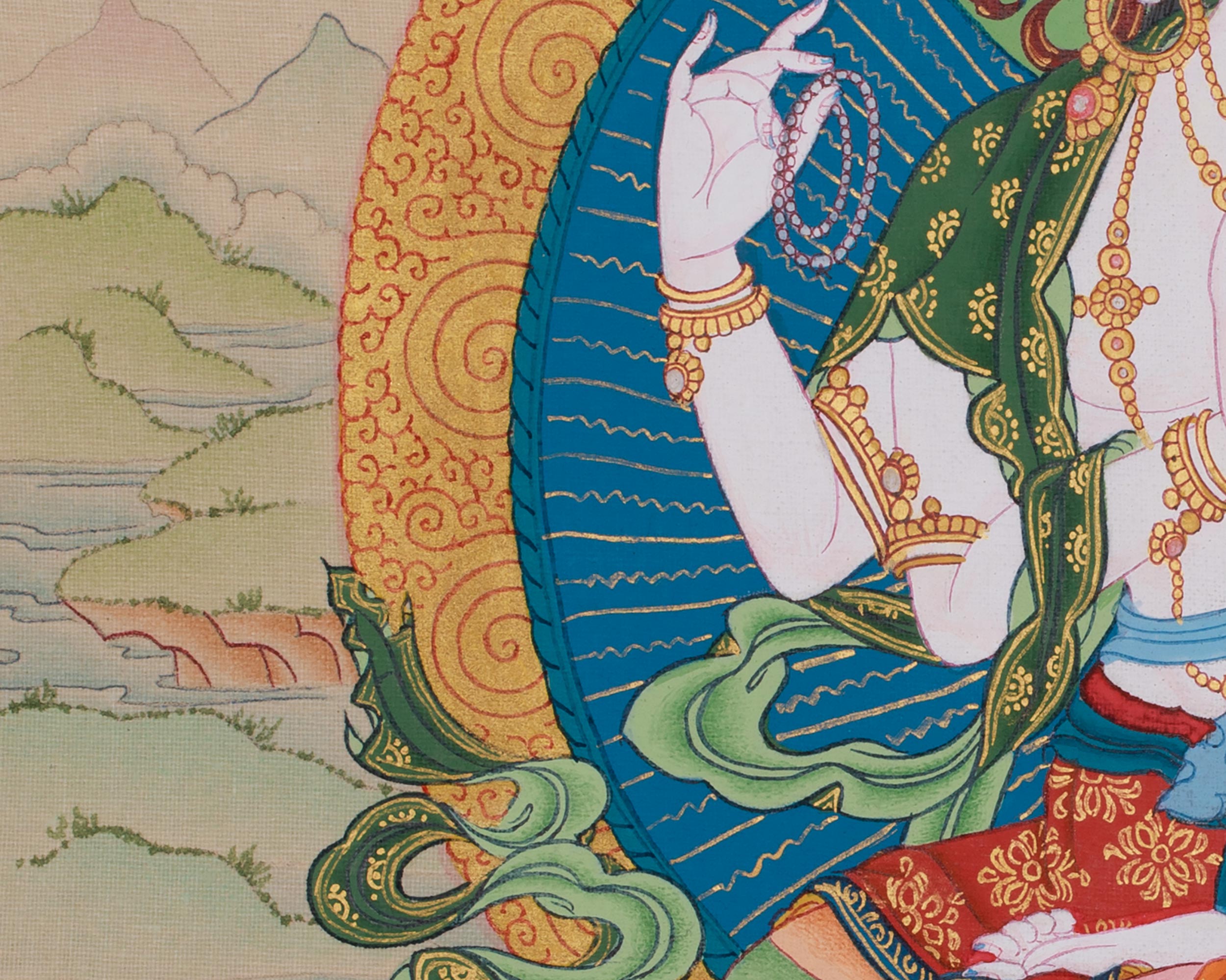 Four Armed Avalokiteshvara Painting | Compassionate Bodhisattva