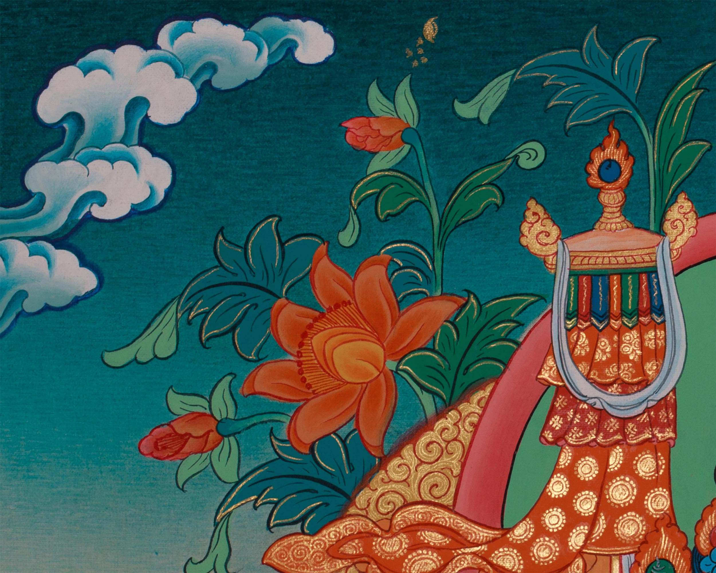 Tibetan Namtoshe Thangka | Wealth Deity of Abundance and Protection