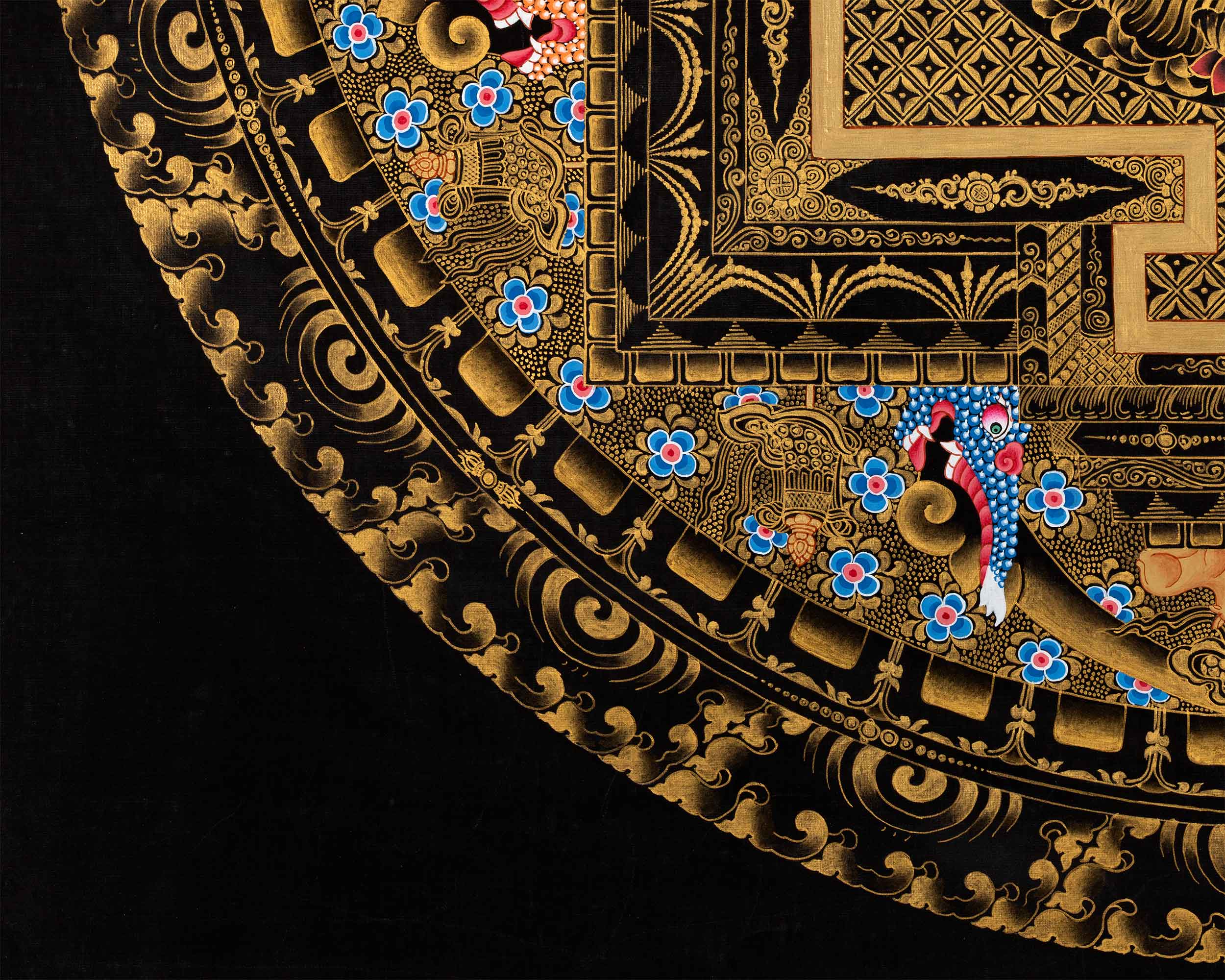 Avalokiteshvara Mandala Print For Practice Of Compassion | High Quality Giclee Print For Room Decor