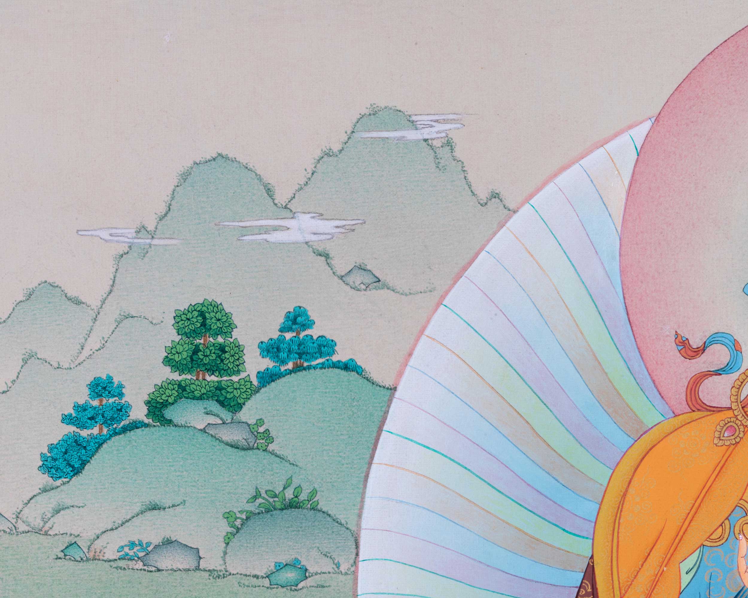 Padmasambhava Meditation Thangka Print | Blessings of Guru Rinpoche | The Lotus Born Master
