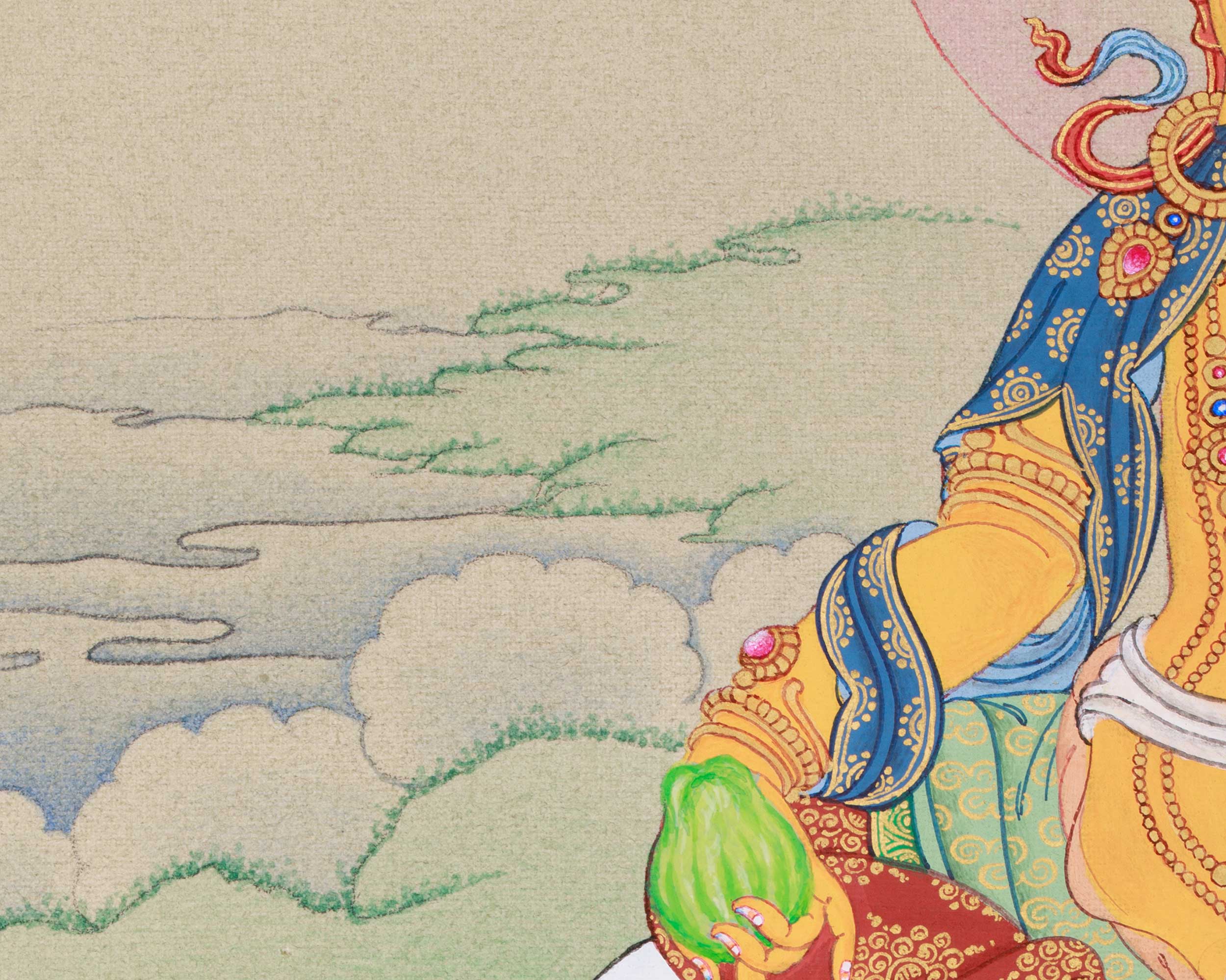 Prosperity Dzambhala Thangka | Buddha of Wealth and Abundance