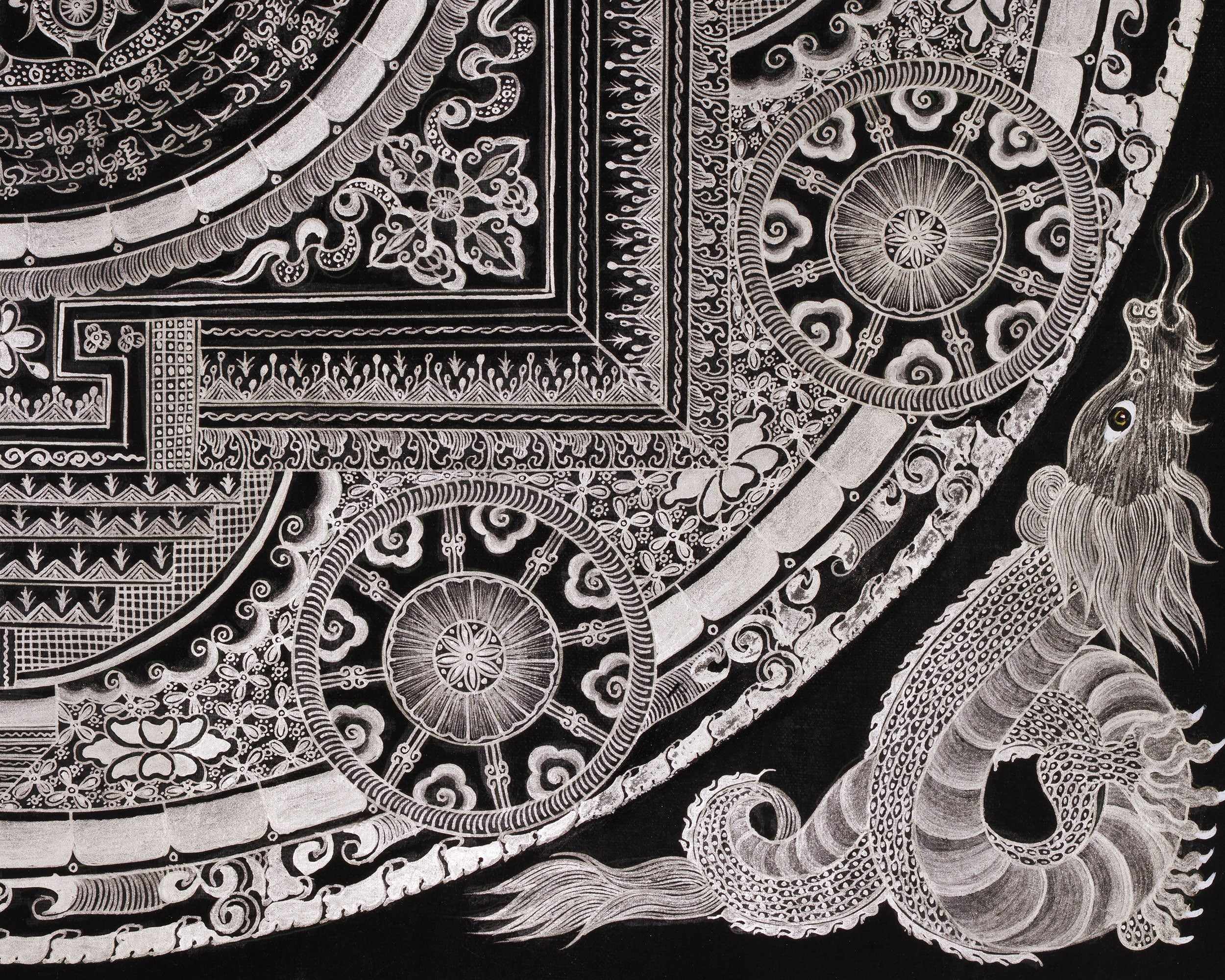 Ashtamangala Mantra Mandala | High Quality Giclee Canvas Print