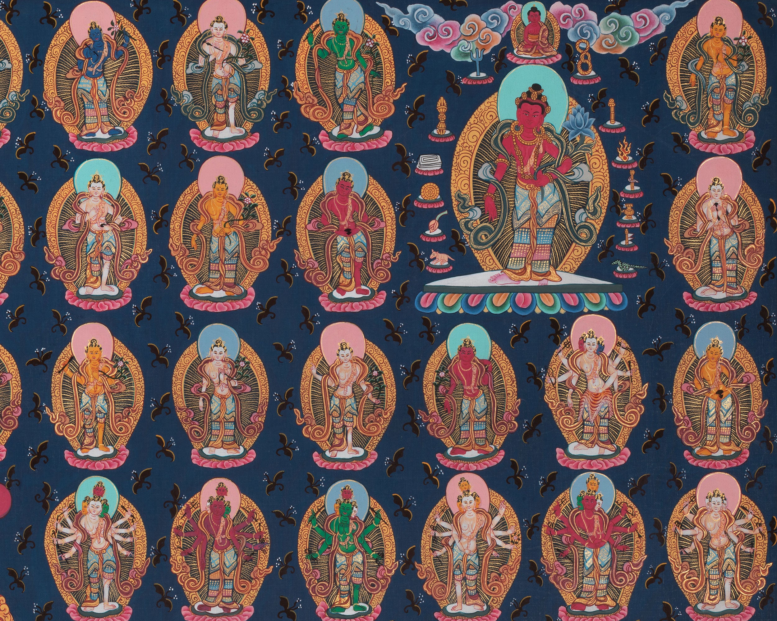 108 Chengrezig Thangka | Traditional Tibetan Art | Wall Decors