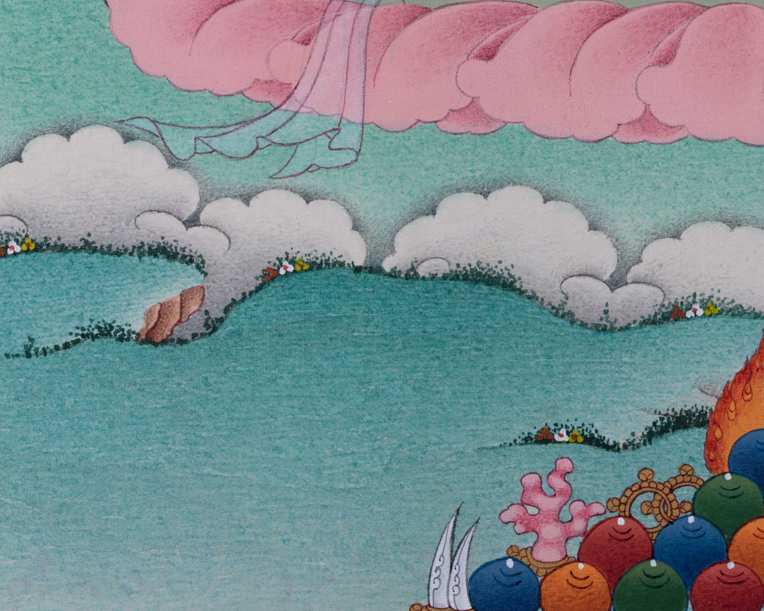 Sukha Siddhi Thangka Artwork | Small Dakini Hand Painted Art | Authentic Art from Nepal