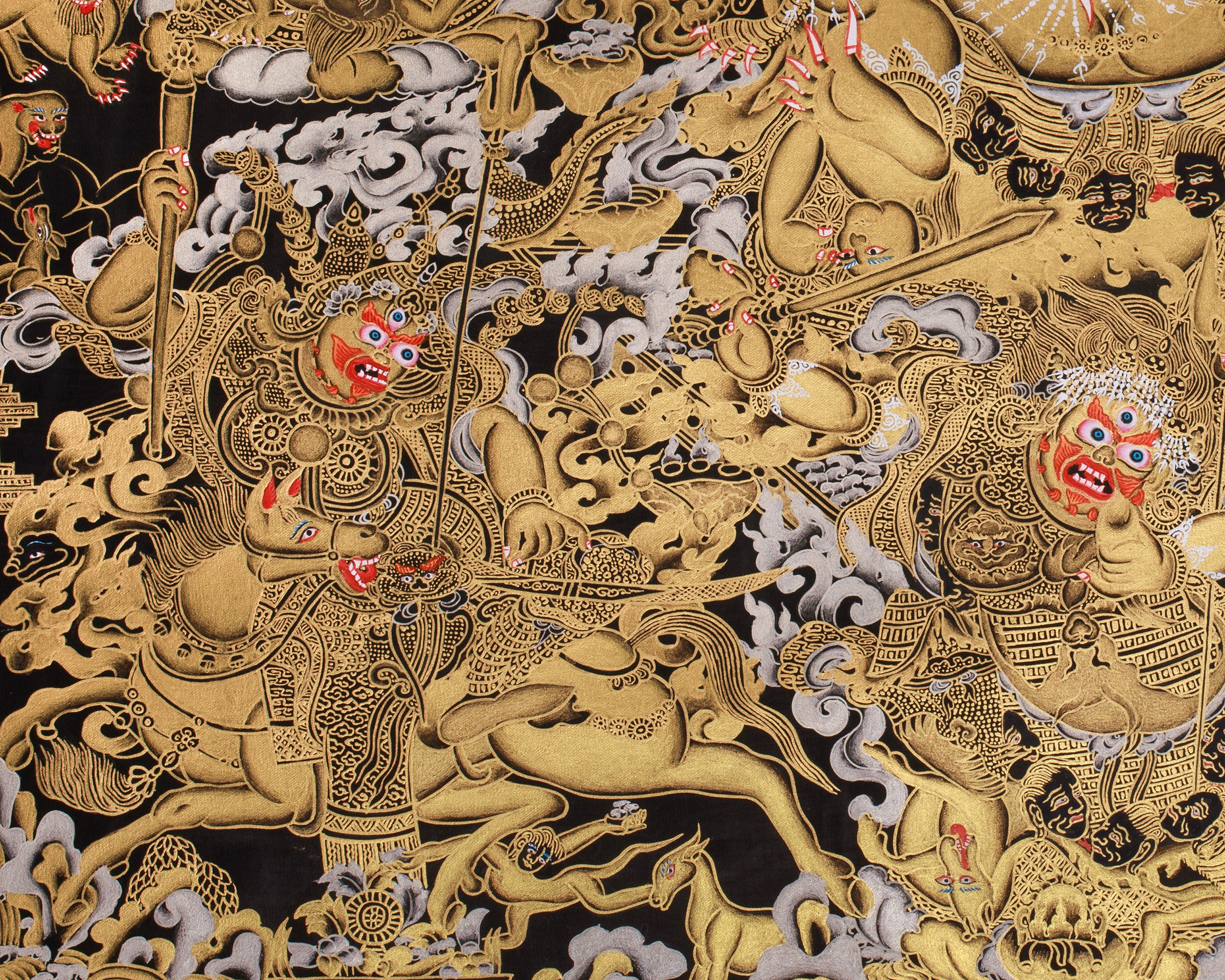 Golden Fury, Wrathful Mahakala Protector | Guardian of Spiritual Enlightenment