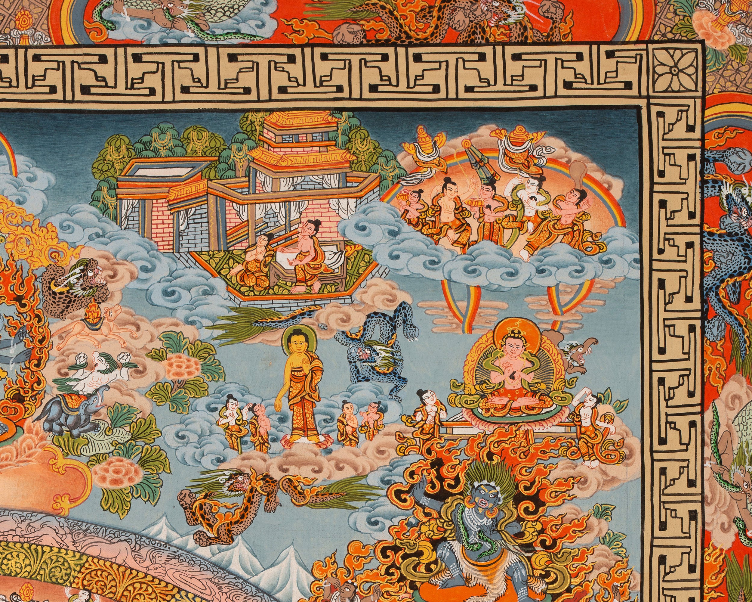 Hand Painted Buddha Mandala Thangka | Meditation Mandala Painting
