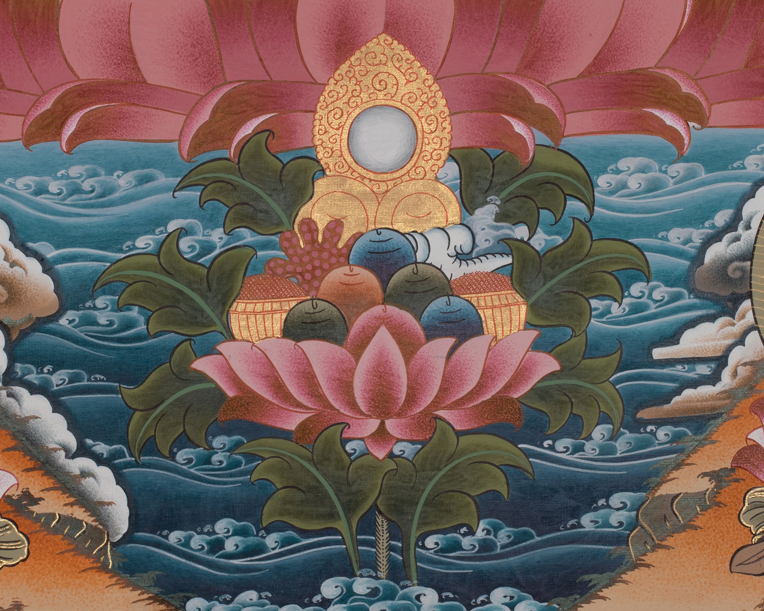Traditional Guru Rinpoche Painting | Lotus-Born Master and Tantric Guru