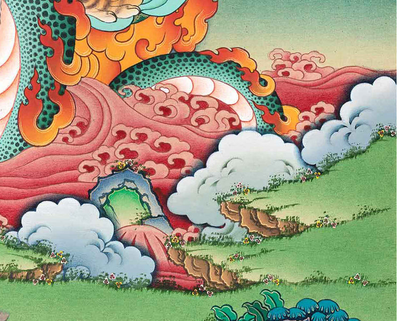 Rahula Thangka Print | Inspires Devotion and Spiritual Growth | Buddhist Wall Decors