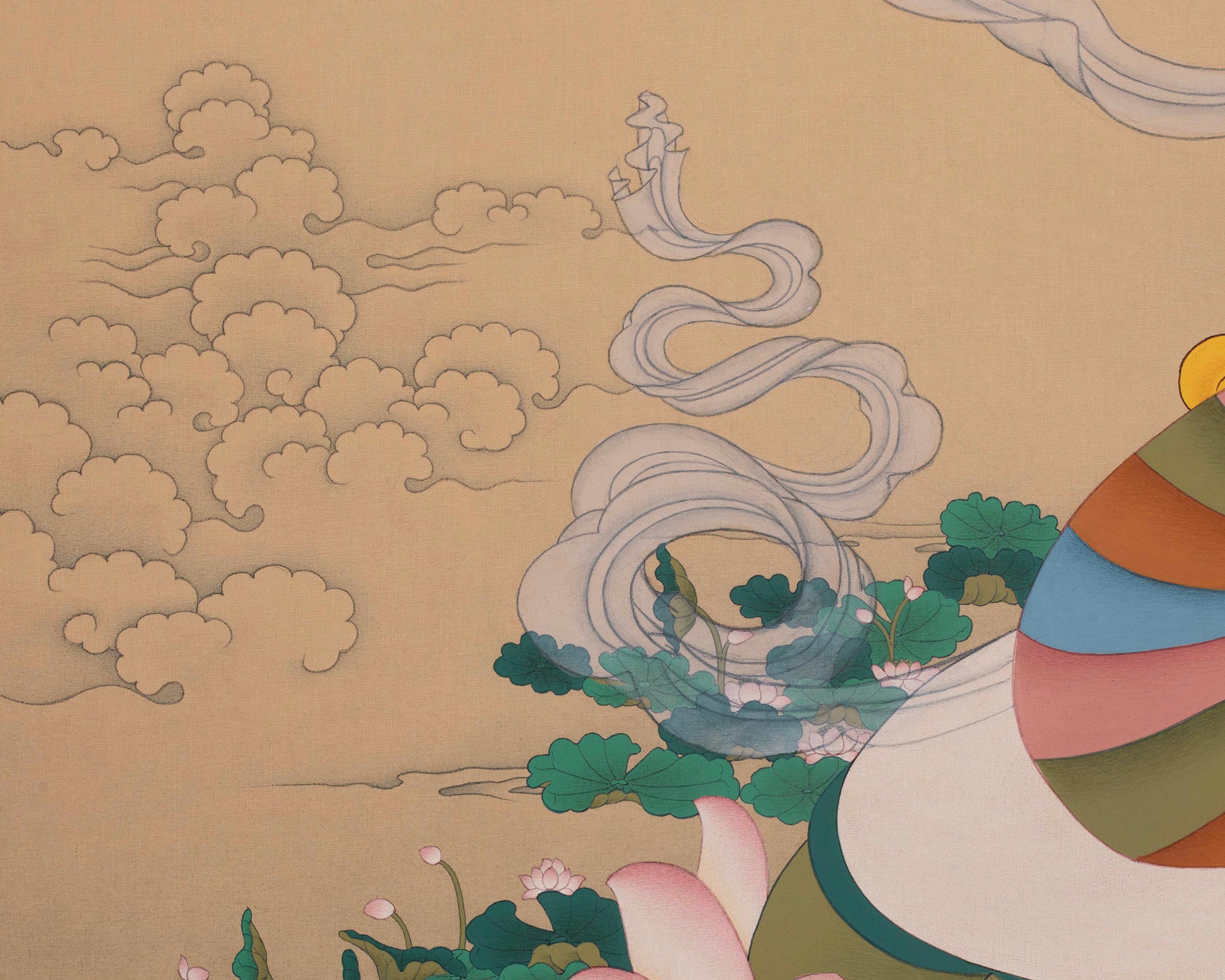 Buddhist Vajrasattva Thangka | Symbolizing Purity and Spiritual Transformation