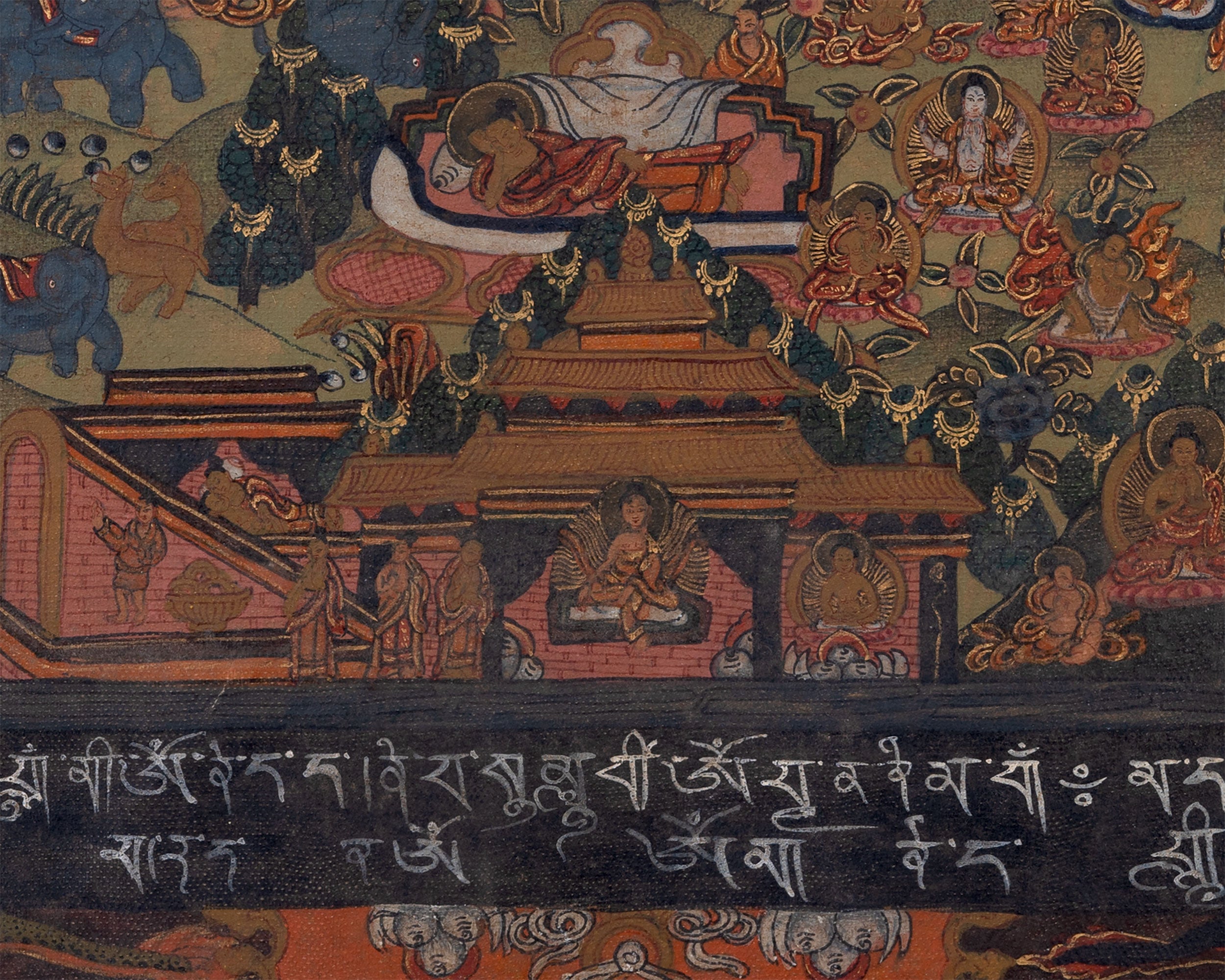 Life Of Shakyamuni Buddha | Traditional Tibetan Thangka | Wall Decors