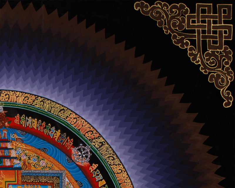 Rainbow Kalachakra Mandala Thangka | The Wheel of Time and Spiritual Awakening