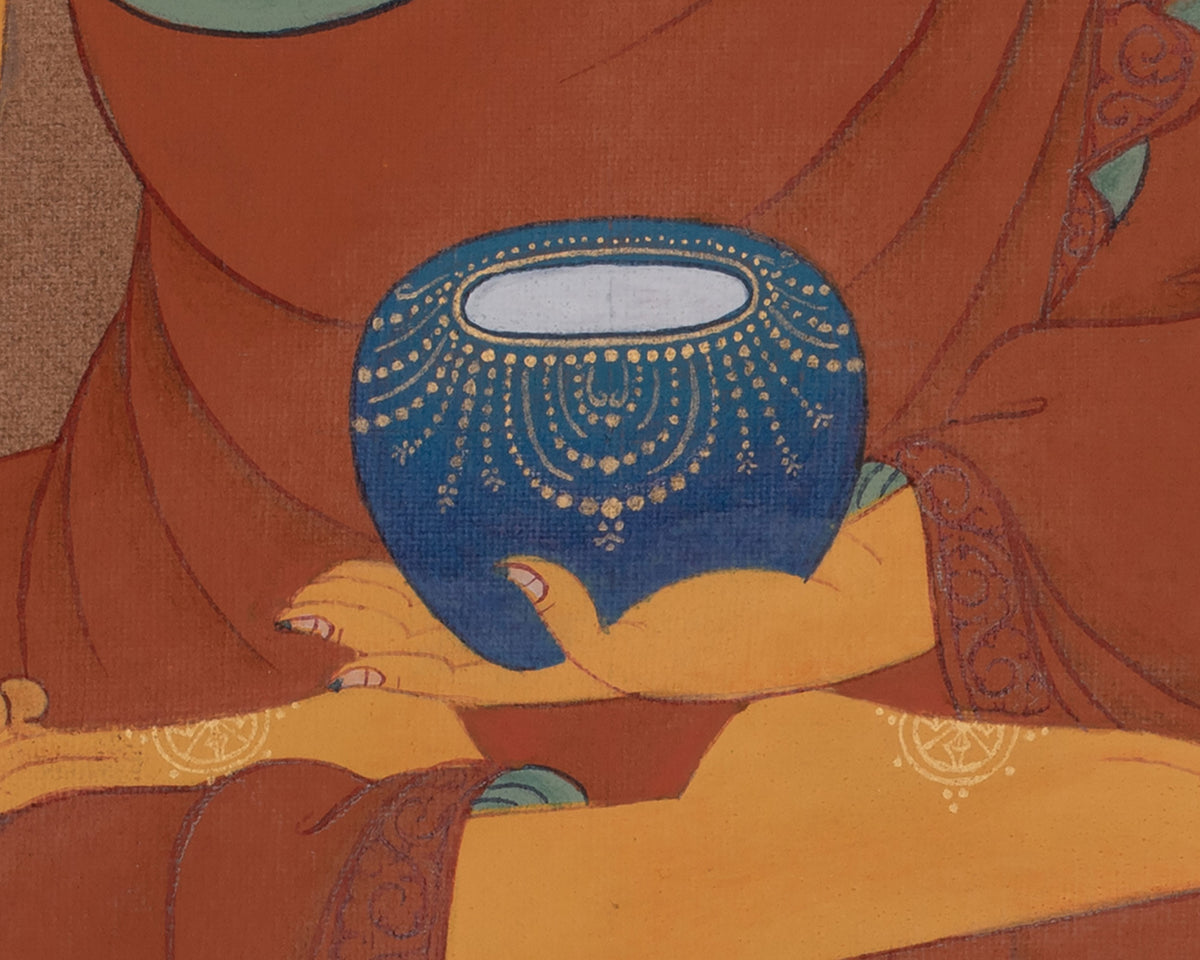 Shakyamuni Buddha Sacred Thangka | Siddhartha Gautam | Enlightened Master Painting