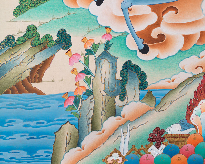 Achi Tsogyal Thangka | Blessing of Achi Chokyi Drolma | Religious Wall Hanging