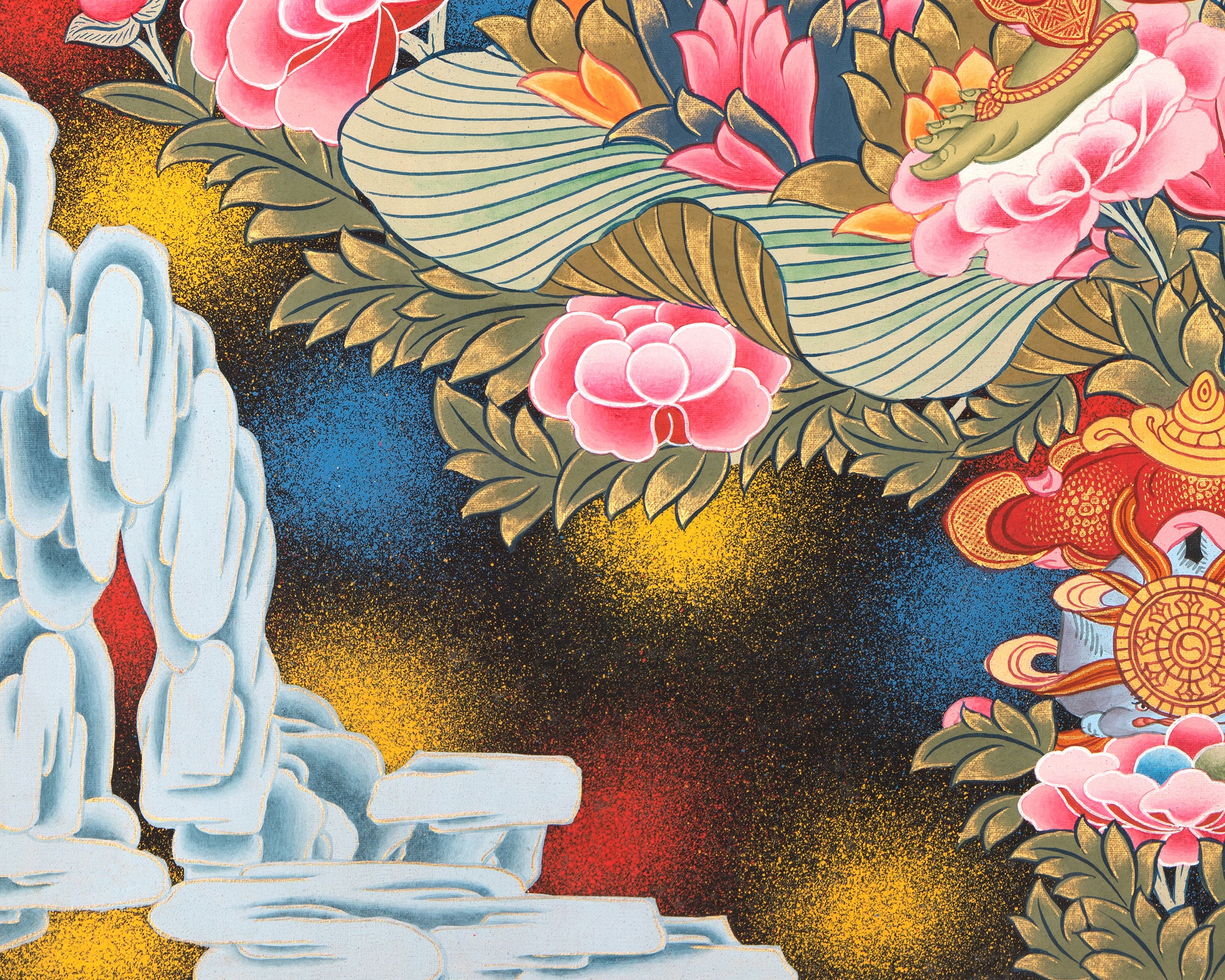 Green Tara | Female Bodhisattva Traditional Thangka | Spiritual Art
