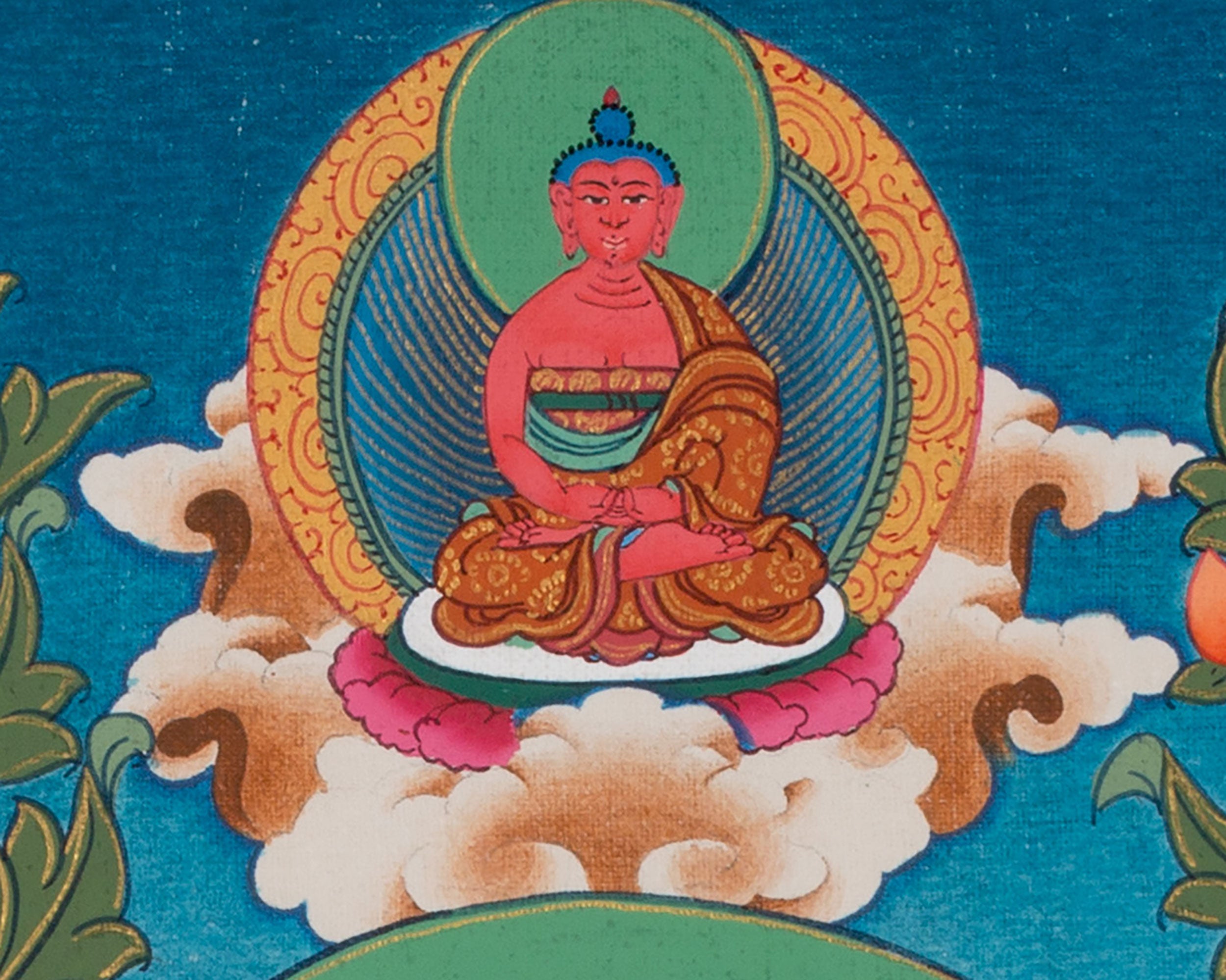Shakyamuni Buddha with Five Dhyani Buddhas | Tibetan Art of Awakening and Compassion