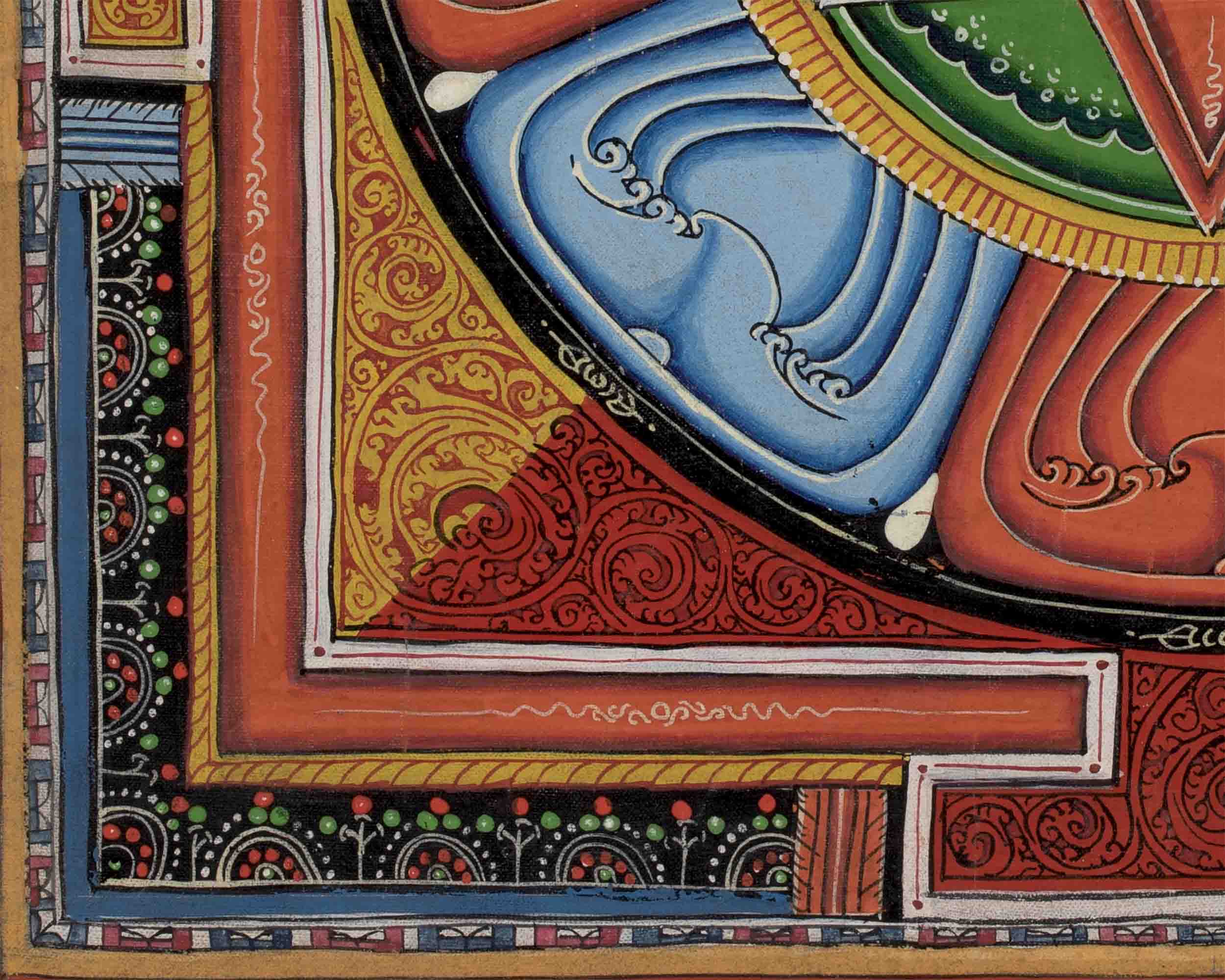 Shri Yantra Mandala Canvas Art Original Hand Painted Thangka