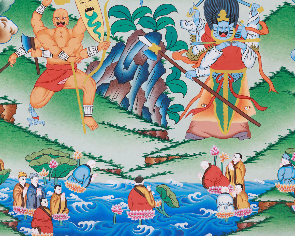Tibetan Bodhisattva Thangka | Sacred Himalayan Buddhist Art