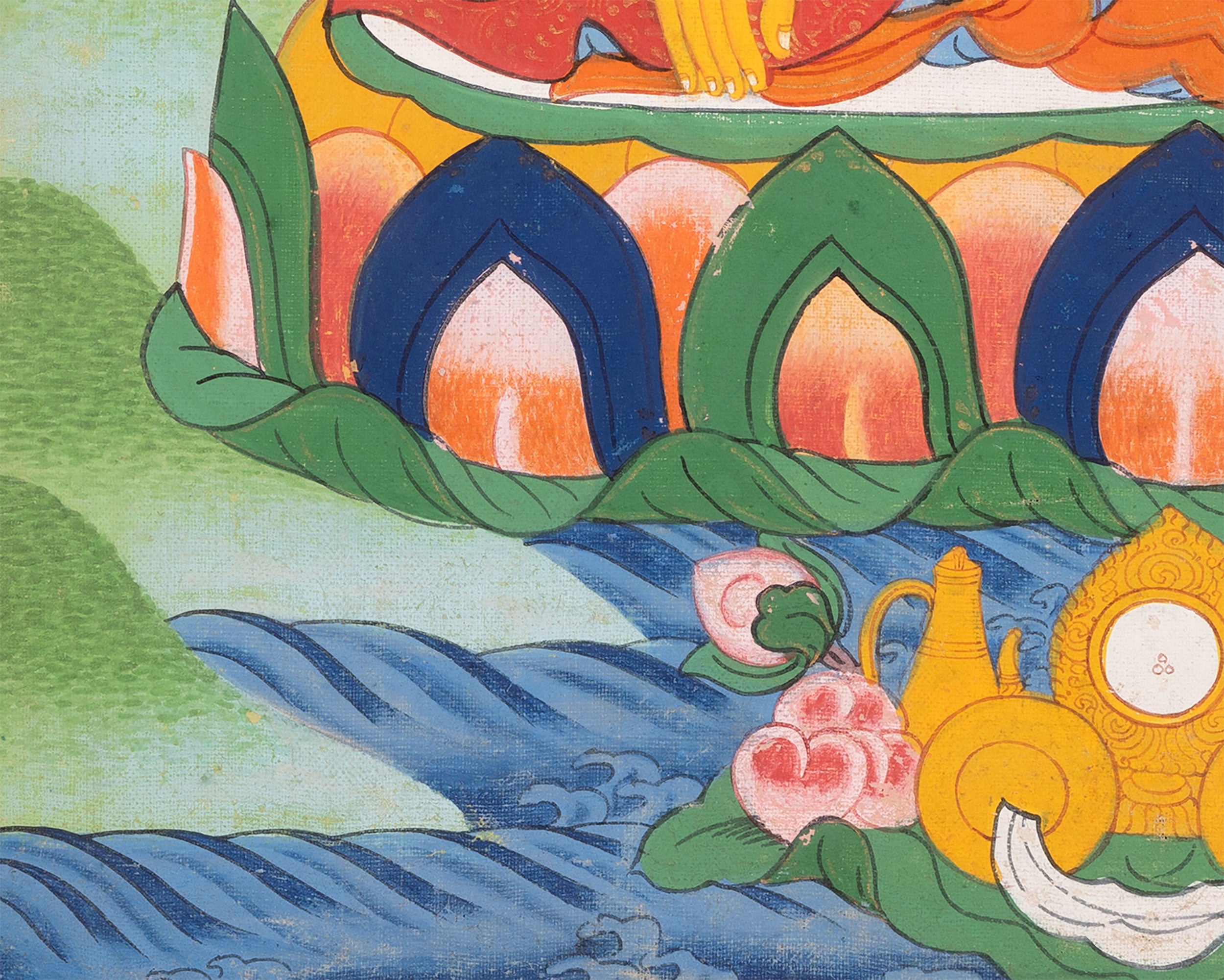 Vintage Shakyamuni Buddha | Traditional Buddhist Thangka | Wall Decors