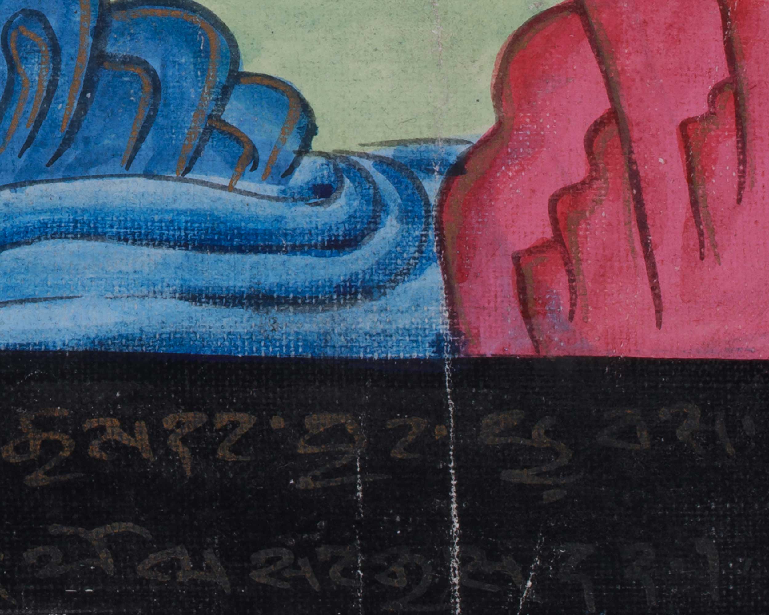 Vintage Thangka of Queen Maya Devi Giving Birth | Thangka Painting