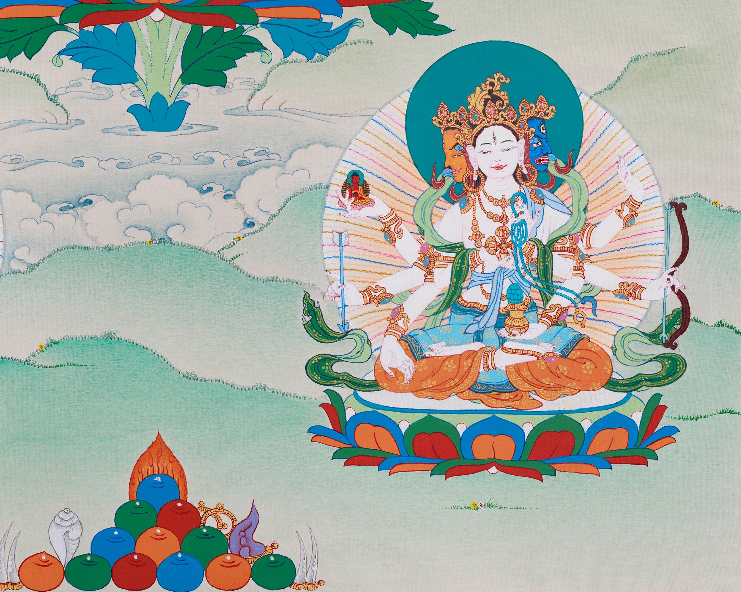 Divine Blessings of Longevity: Amitayus, White Tara, and Namgyalma