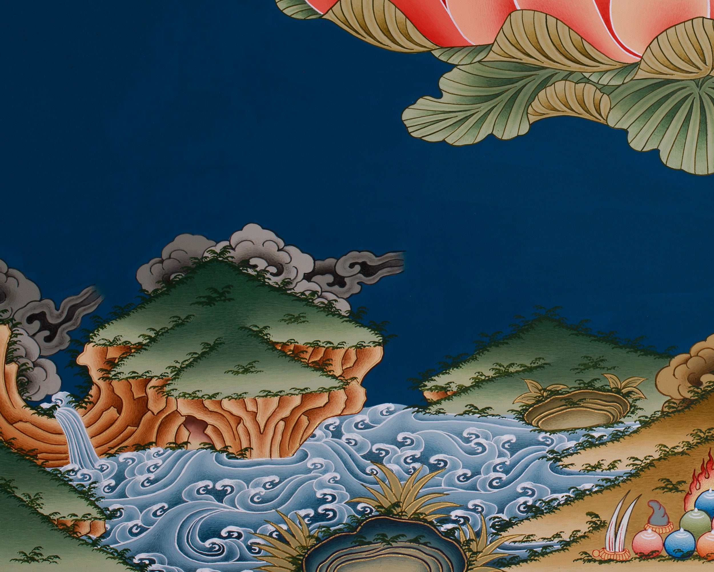 Thangka of Medicine Buddha (Bhaisajyaguru), The Supreme Healer