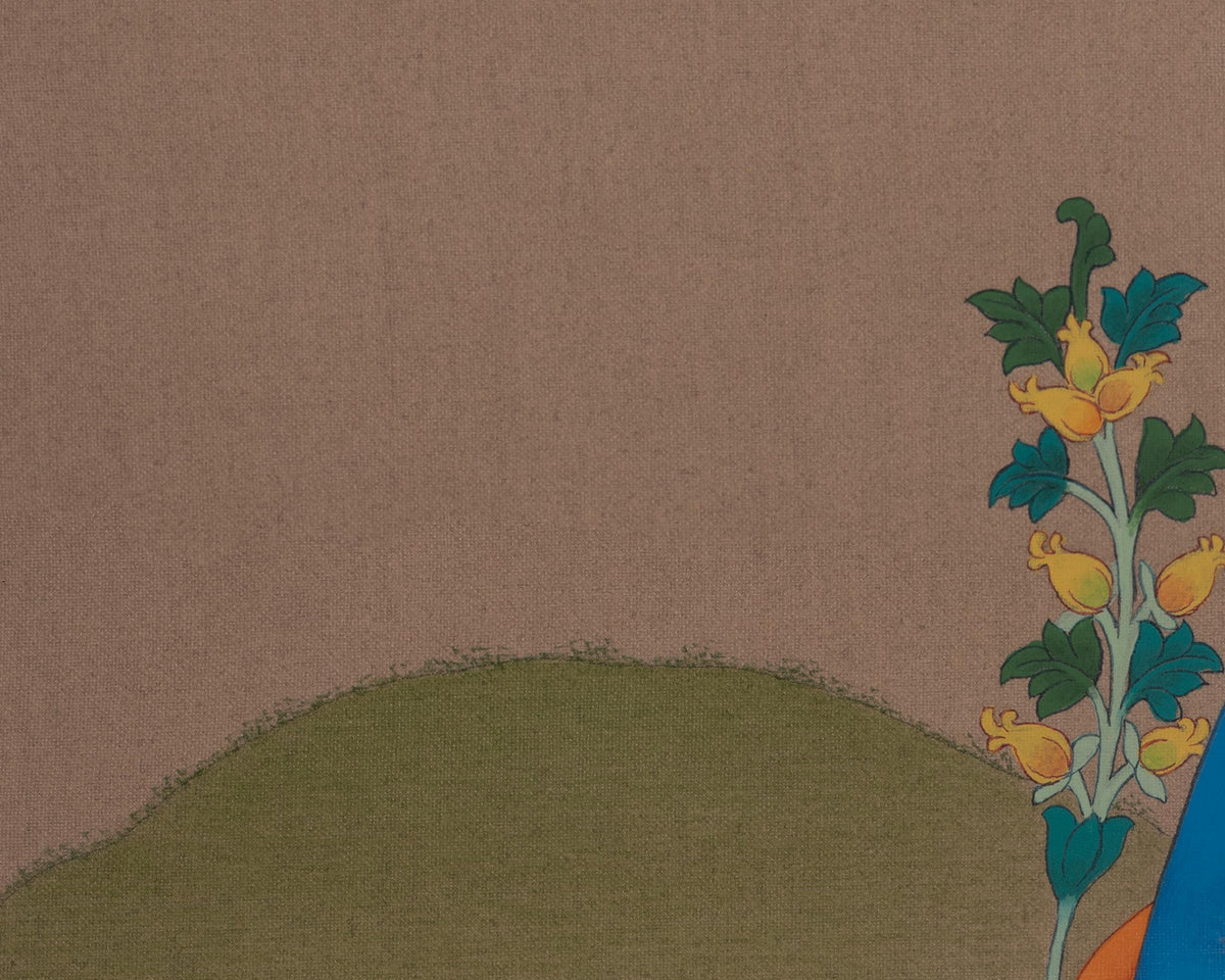 Medicine Buddha Healing Art | Bhaisajyaguru Thangka | Spiritual Wellness Deity