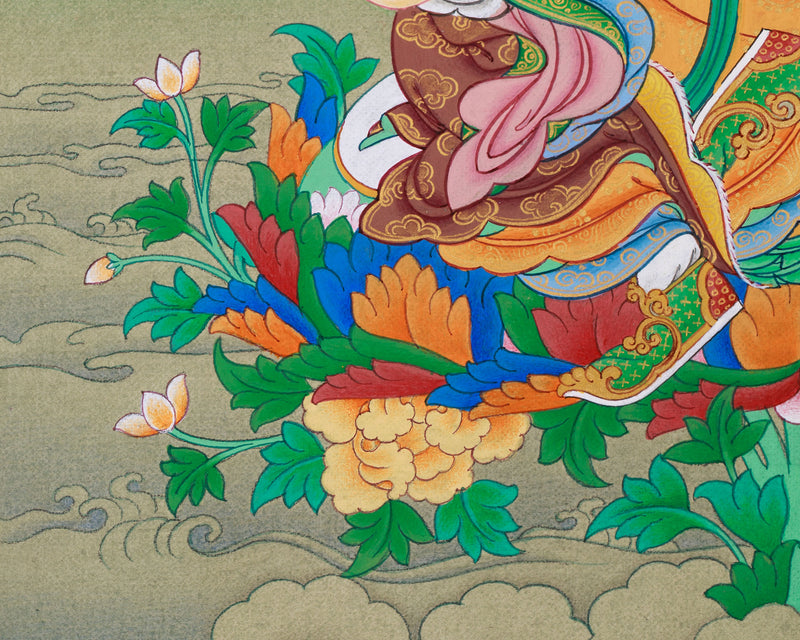 Guru Rinpoche Thangka | Hand-Painted Traditional Tibetan Artwork