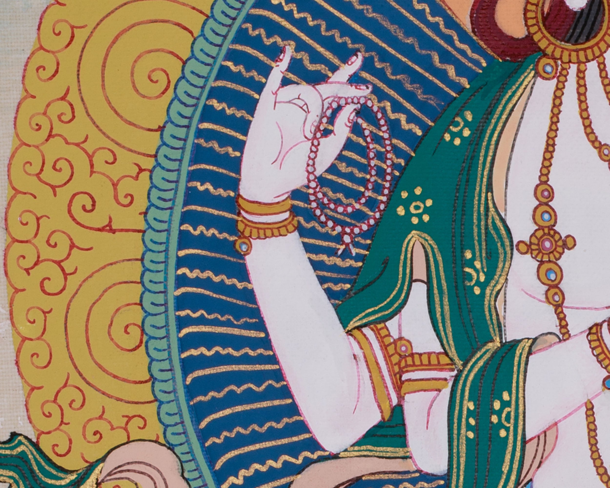 The Embodiment of Compassion, Chenrezig Thangka | Four Armed Avalokiteshvara