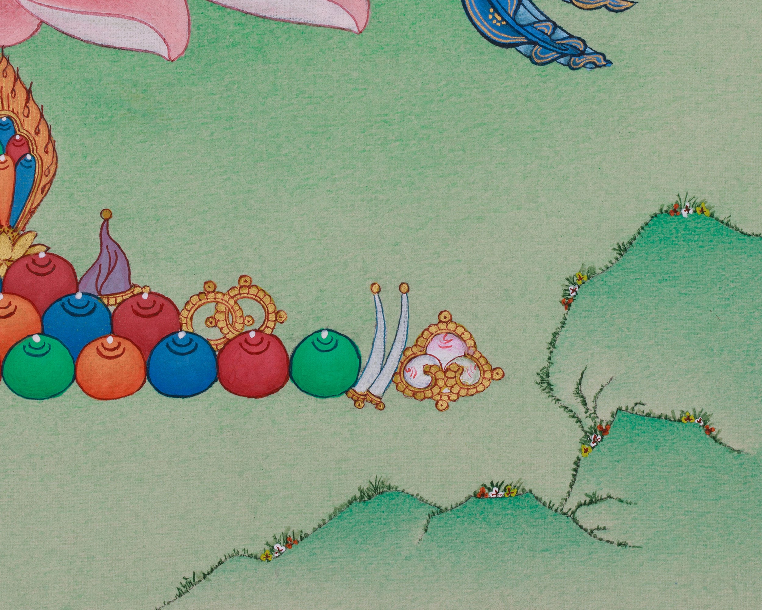 Tantric Goddess Mandarva Thangka | Guru Rinpoche's Consort of Wisdom and Compassion