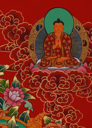 Tara with Buddhas and Bodhisattvas | White Tara Thangka for Healing, Wisdom & Longevity