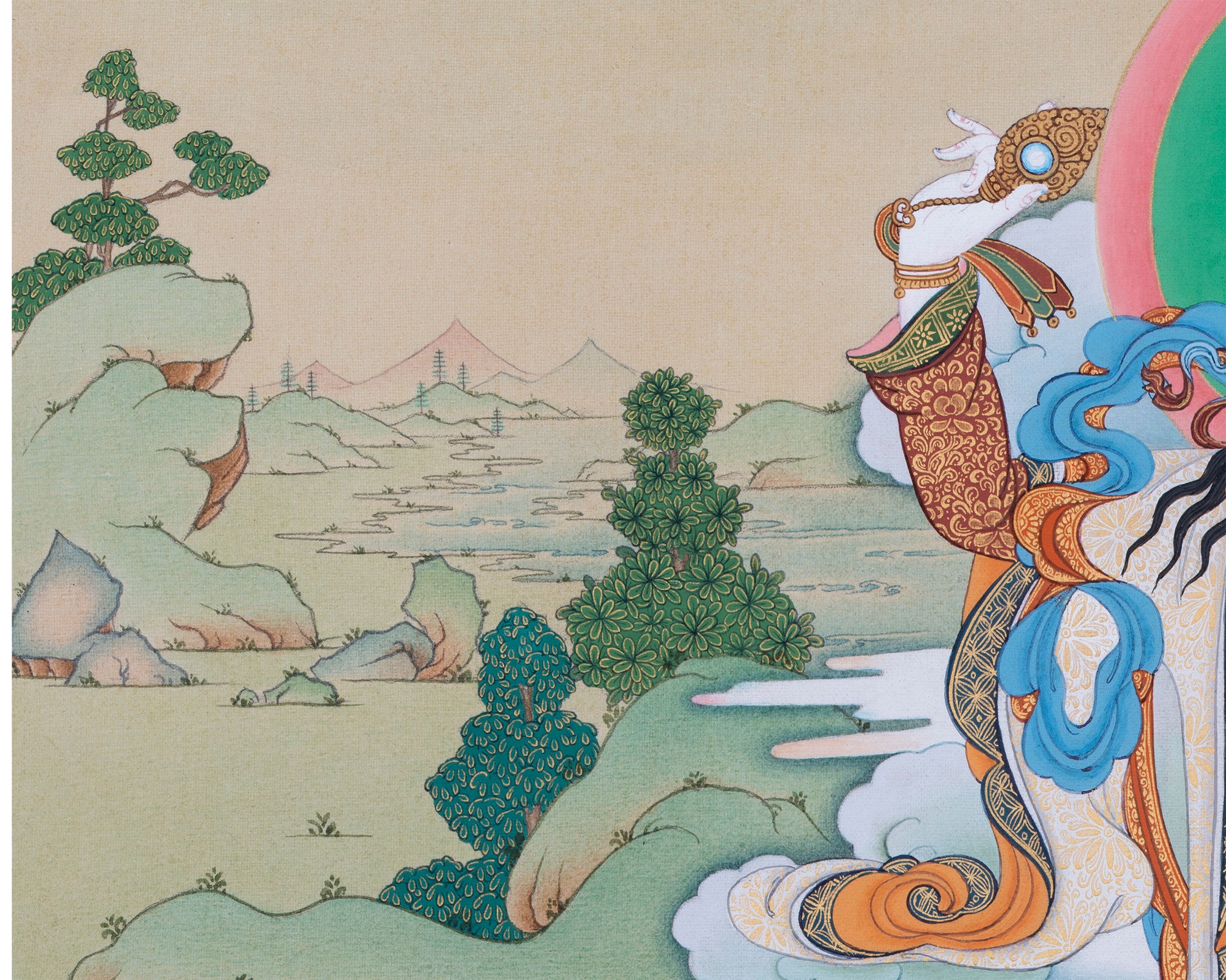 Achi Chokyi Drolma Giclee Canvas Print | The Protector and Spiritual Guide
