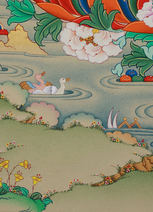 Jetsun Drolma (Green Tara) Thangka Print | High-Quality Giclée Canvas Art