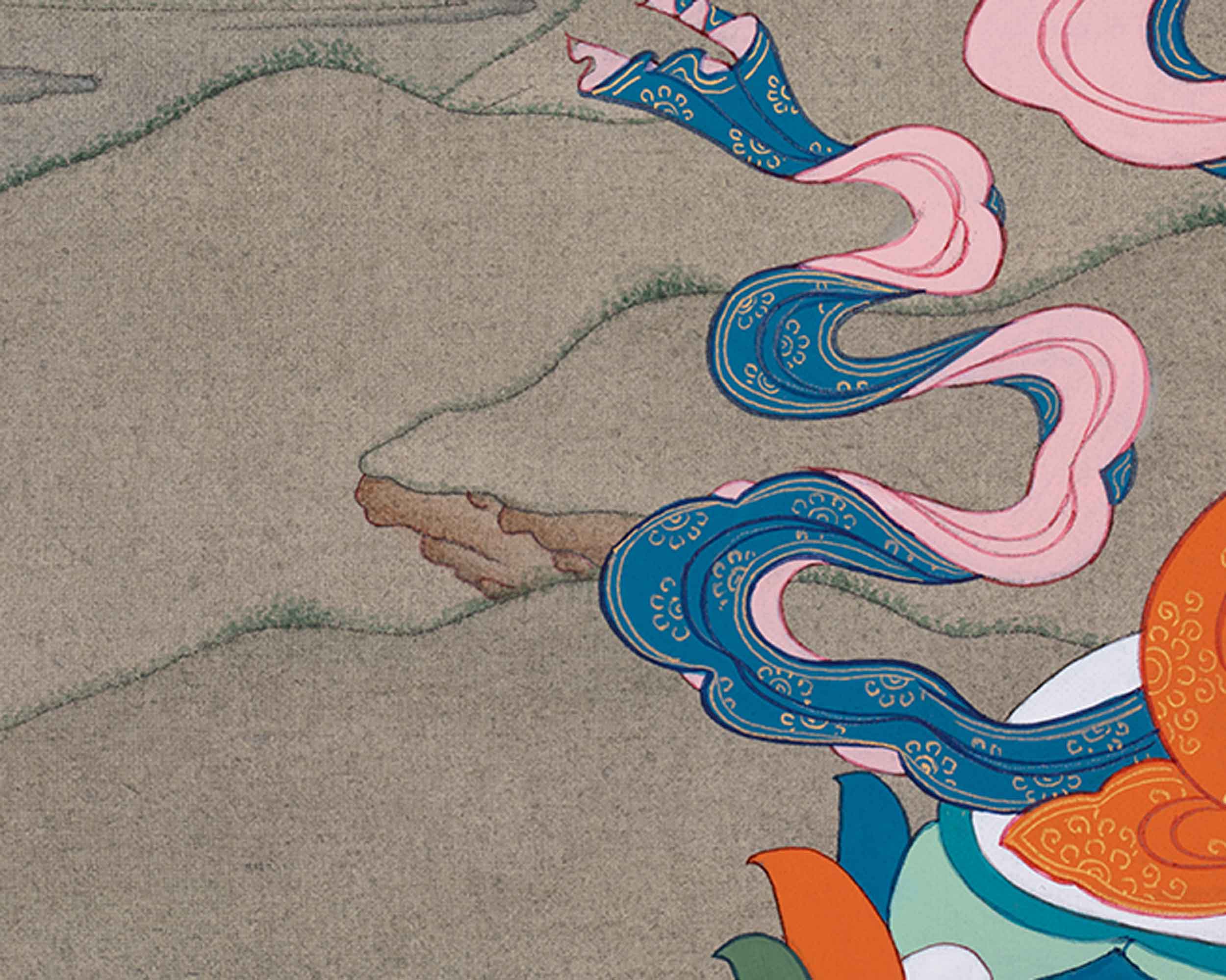 Traditional Vajrasattva Thangka Art | Bodhisattva for Purification And Spiritual renewal