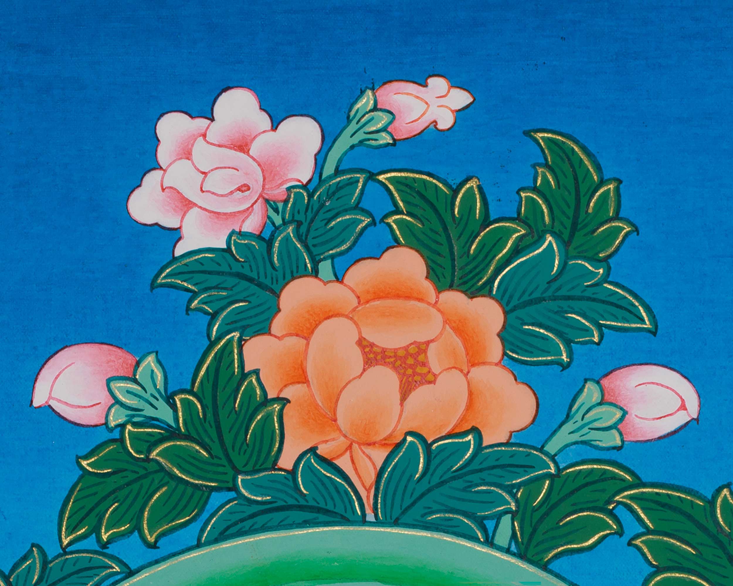 Yellow Jambhala Painting | The Wealth Deity of Prosperity and Abundance