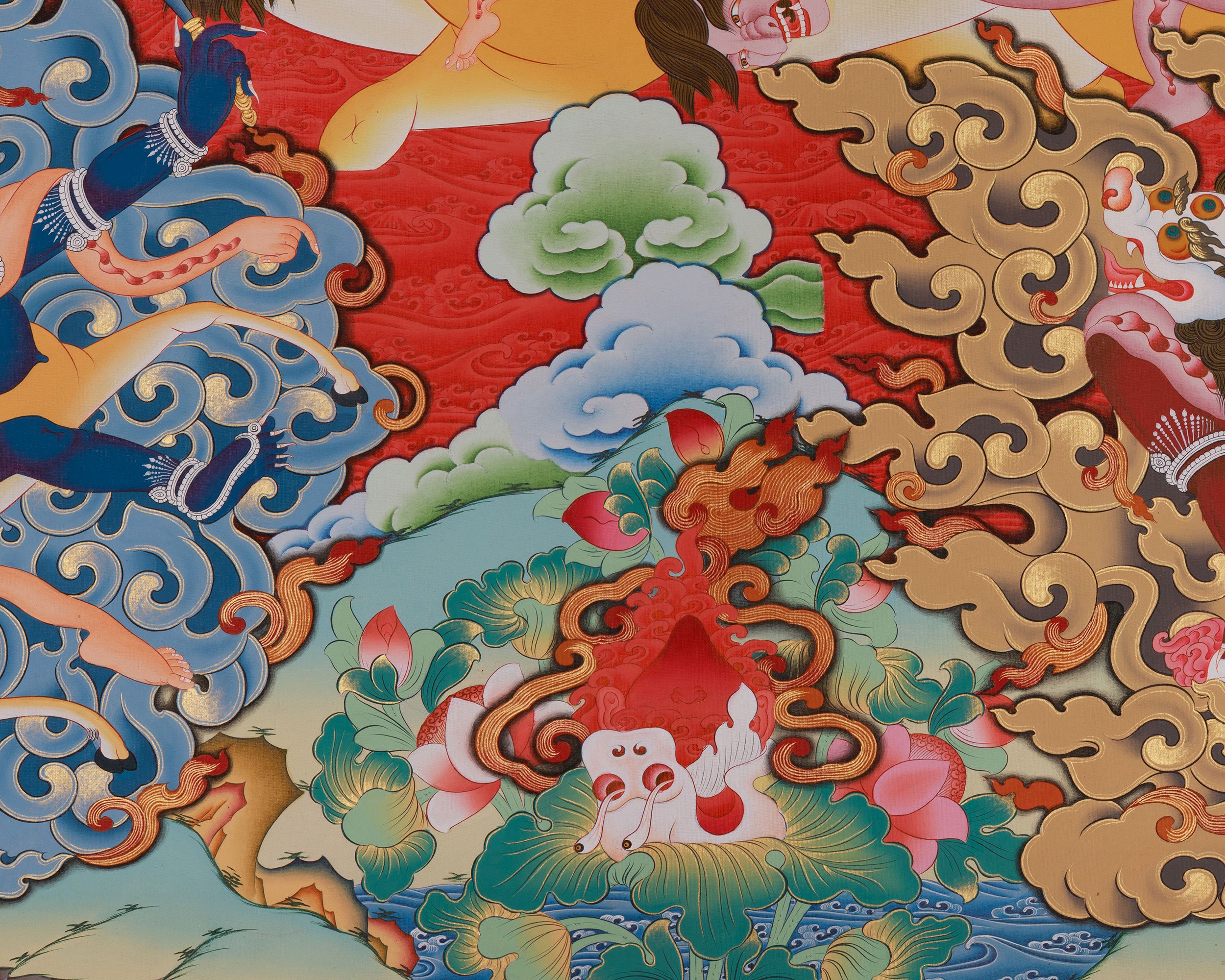 Palden Lhamo Spiritual Thangka | Guardian of Sacred Wisdom