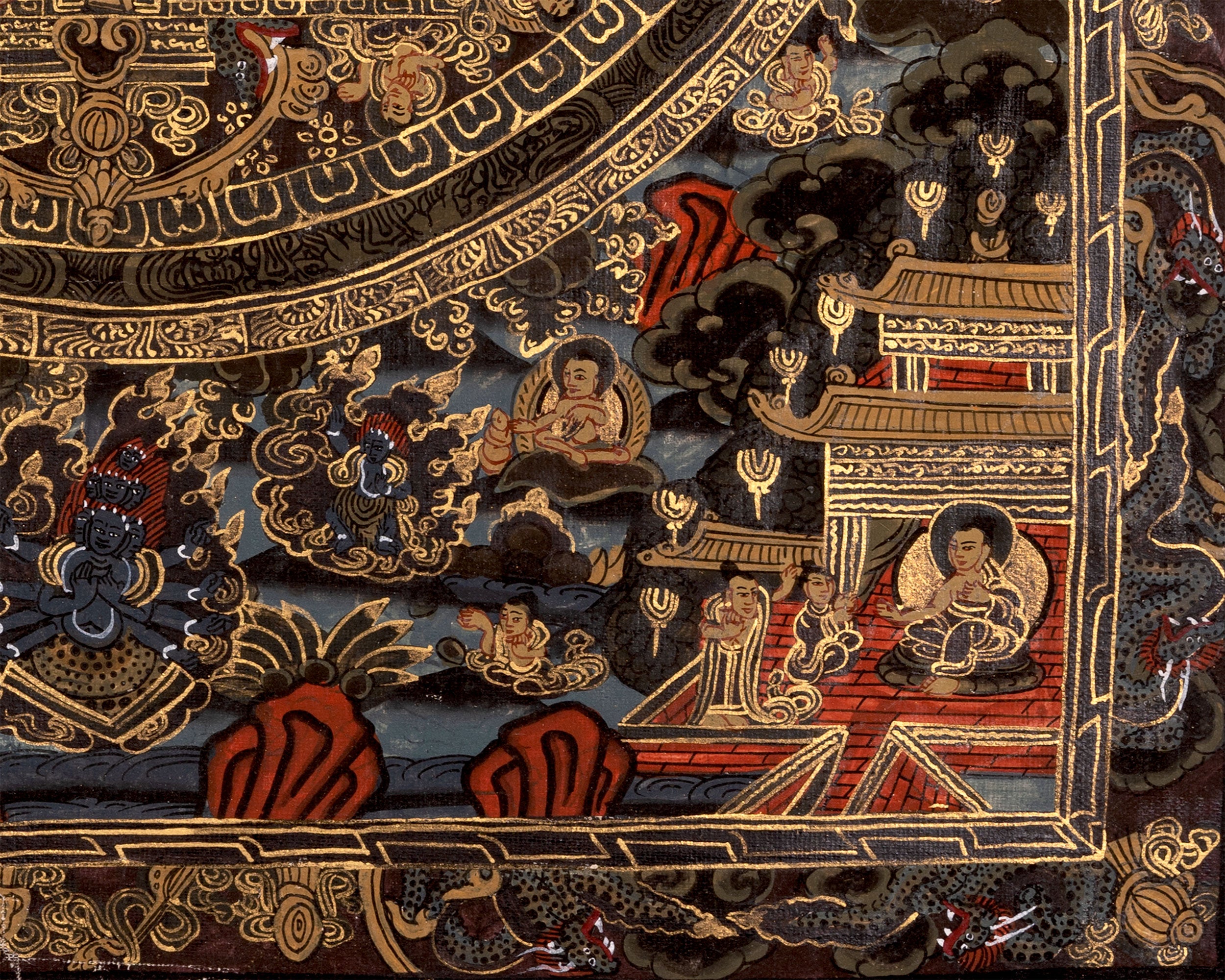 Shakyamuni Buddha Mandala Thangka | Wall Decoration Painting
