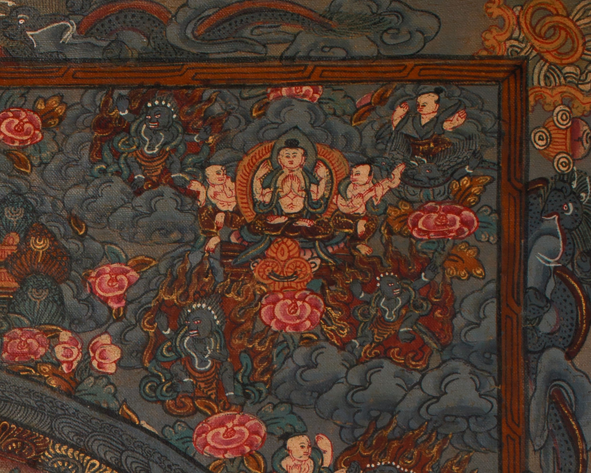 Yamantaka Mandala Thangka | Sacred Geometry of Wisdom and Protection
