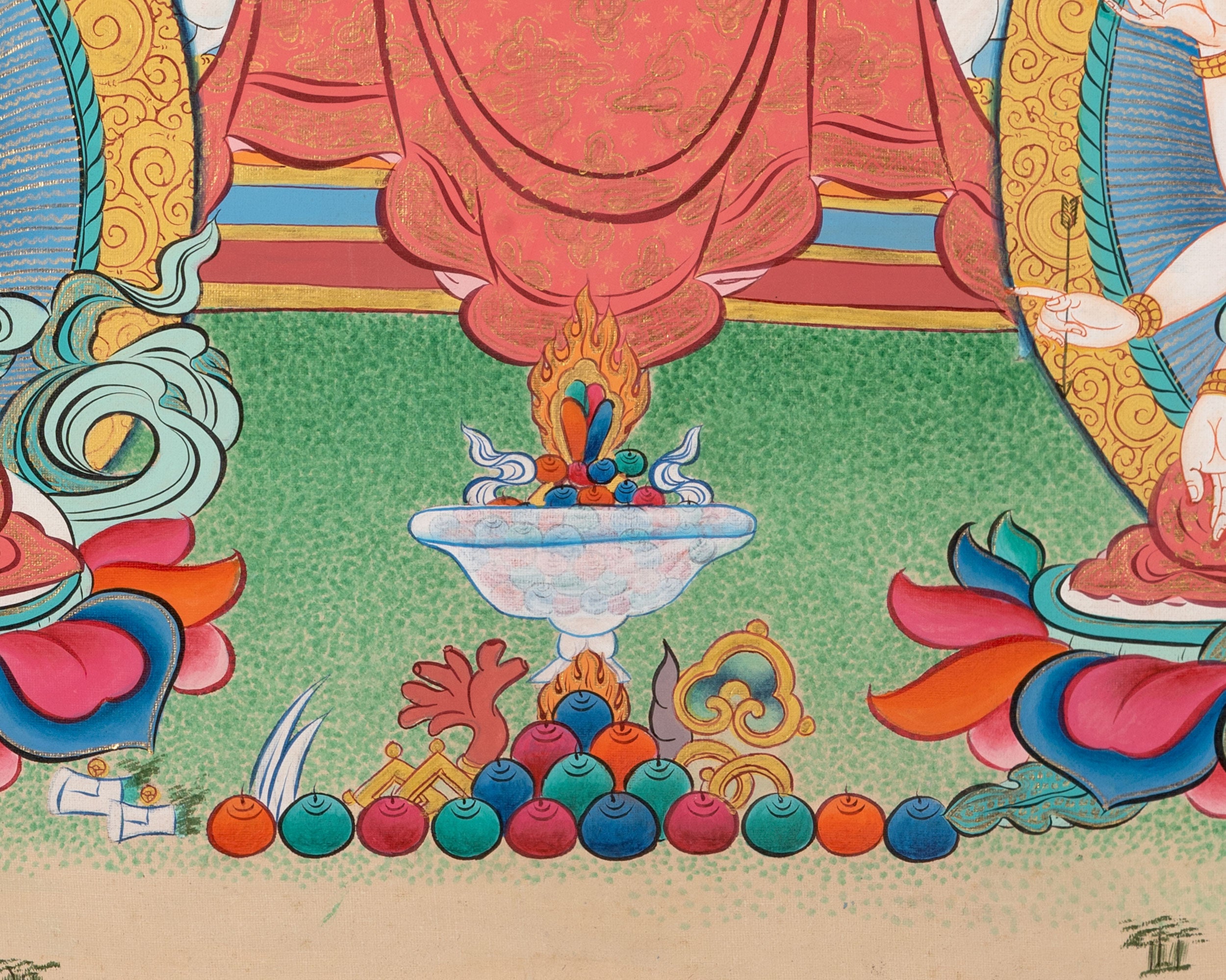 White Tara Thangka Painting | Religious Buddhist Art | Wall Decors