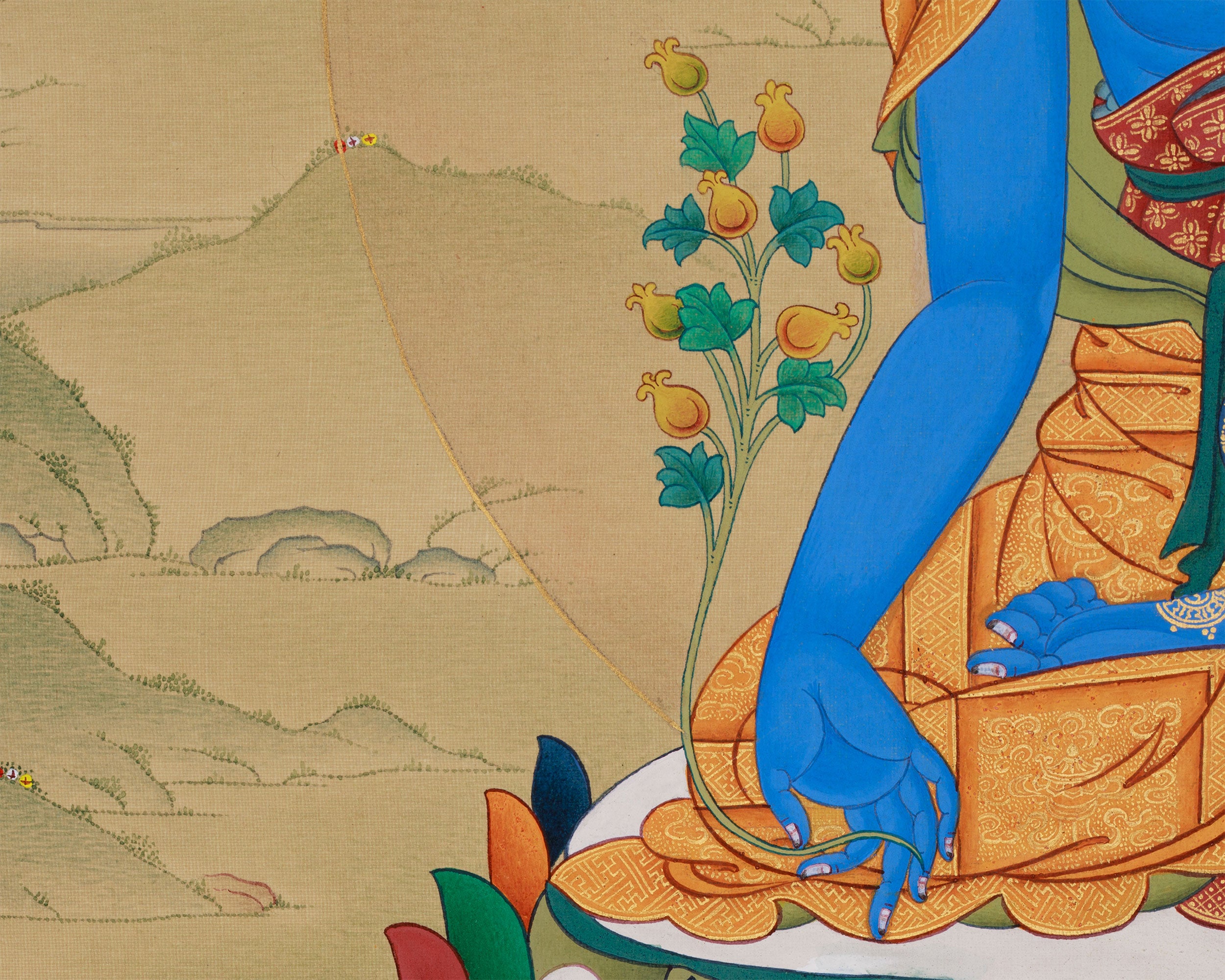 Original Buddha of Medicine, Bhaisajyaguru Painting | Supreme Healer