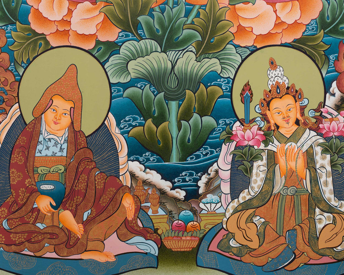 8 Guru Manifestation Thangka | Guru Rinpoche | Lotus Guru: Padmasambhava |