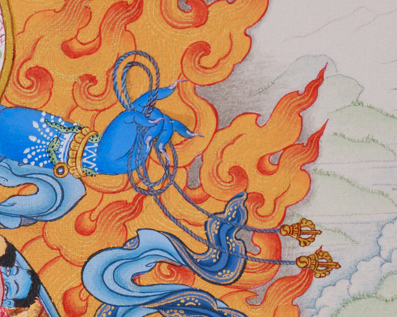 Sakya Vajrapani, Bhutadamara Thangka | Protector of Buddhist Teachings