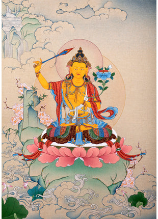 Manjushri, Manjushree Thangka, Tibetan Thangka Painting