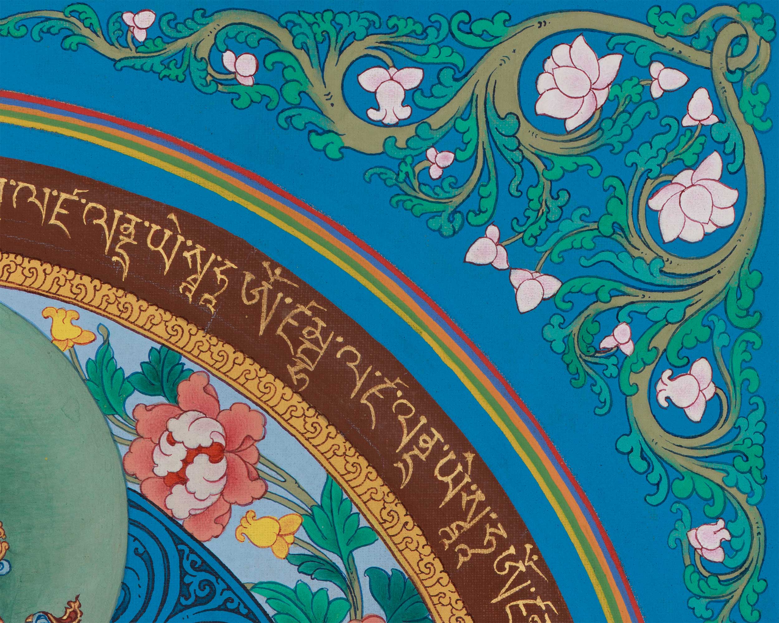 Yellow Jambhala, Wealth Deity Thangka | Tibetan Buddha of Abundance