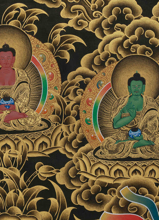 Enlightened Presence: Gautama Buddha Canvas Print | Enlightened One with Disciples